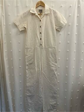 Naked and Famous - Cream Utility Jumpsuit - sz Small